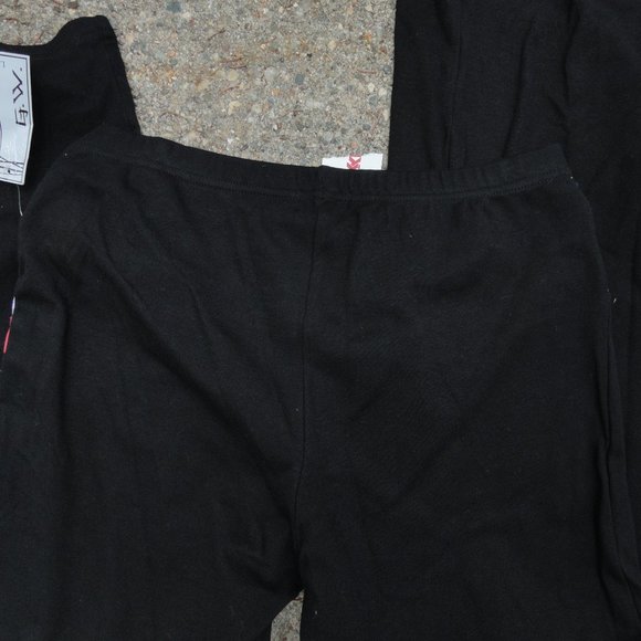 G.W. Black Coral Gray White Leggings Sz Large NWT - Picture 4 of 5